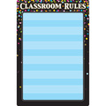 Ashley Productions Smart Poly Chart Black Confetti Classroom Rules, 13in x 19in 91085